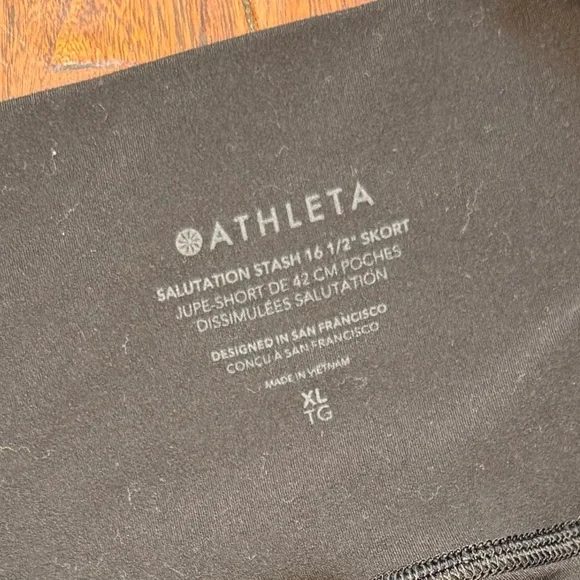 Athleta Salutation Stash Pocket 16.5" Skort High Rise XL Black - Picture 4 of 7